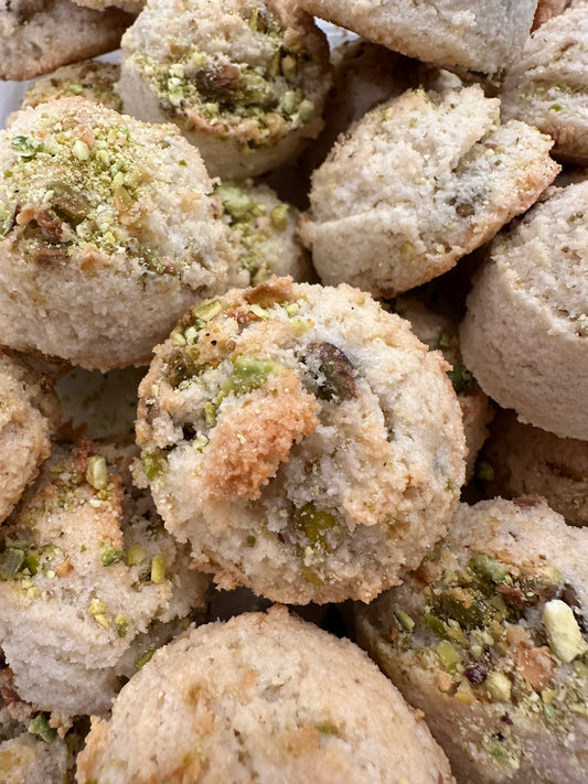 Box of Lemon Pistachio Almond Flour Cookies